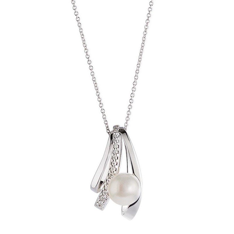 Collier con perla e diamanti